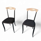 2 X Charme Dining Chair By Fasem Is A Slender, Yet Strong Masterpiece 1980s thumbnail 7