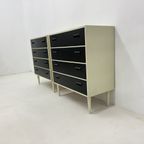 Set Of 2 Chest Of Drawers Black And White , 1970S thumbnail 14