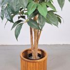 Vintage Planter Eiken Hout Plantenbak Scandinavisch Design thumbnail 4