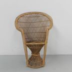 Vintage Rotan En Bamboe 'Emmanuelle' Stoel, Klein Model thumbnail 5