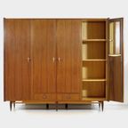 Vintage Mid Century 4-deurs Teak Kledingkast, 1960s thumbnail 8