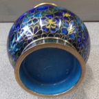 Mooi Blauw Cloisonné Vaasje. thumbnail 6