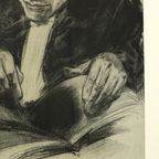 Grote Houtskool Tekening Advocaat Kunst Driesschaert Gedateerd 1974 thumbnail 5