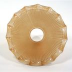 Vintage Glazen Lampenkap Ribbels Amber thumbnail 3
