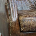 Statige En Comfortabele Generfde Rundleren Armchair Met Een Tijdloos Design En Een Mooie Kleur thumbnail 14