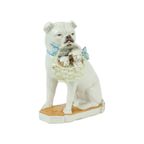 Zeldzaam Antiek Beeld Bulldog Mopshond Met Puppies Art Nouveau Porselein thumbnail 9