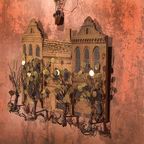 Daniel D Haeseleer Wall Sculpture Ceramic House With Copper Trees Air Balloon thumbnail 4