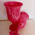 Nieuw: Barbie Roze Mondgeblazen Zomerbloemen Italy Murano Art Di Marco Kelk Vazen thumbnail 7