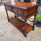 Klassiek Engelse Sidetable, Wandtafel, Console. thumbnail 3