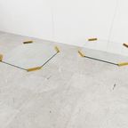 Lucite And Brass Coffee Or Side Tables, 1970s thumbnail 8