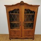 Vintage Queen Ann Kast, Vitrinekast, Buffetkast Boekenkast 7 thumbnail 18