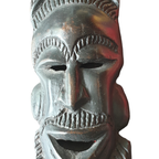 Decoratief Houtsnijwerk Masker Uit Senegal Zwart thumbnail 3