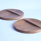 Teak Wooden Serving Platters By Richard Nissen, Denmark 1960S thumbnail 6