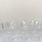 6X Vintage Champagne Coupes / Glazen / Cocktail Kristalglas thumbnail 5