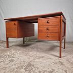 Arne Vodder, G.V. Møbler Vintage Jaren 60 Deens Bureau Teak thumbnail 2