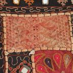 Large Vintage Banjara Patchwork Tapestry, India, Wall Carpet thumbnail 4