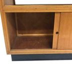 Antieke Winkel Vitrine Toonbank Met Schuifdeuren, Jaren 50 thumbnail 5