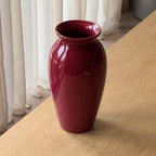 Vintage Porcelain Burgundy Vase thumbnail 6