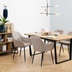 Harstad Eetkamerstoel - Set Van 2 - Beige thumbnail 2