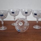 Vintage Set Van 5 Kristallen Champagneglazen Champagnecoupes thumbnail 7