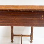 Brocante Bruinkleurige Eettafel, 1970’s thumbnail 5