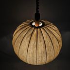 Hanglamp Teak Hout Domus Met Stoffen Kap thumbnail 3