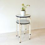 Retro Vintage Kruk Stoel Jaren 70 Plantentafel thumbnail 2