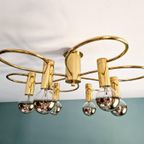 Grote Koperen Plafondlamp, Cosack Leuchten, 1970 thumbnail 12