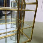 Vintage Messing Gouden Vitrine / Etagere /mini Serre thumbnail 4