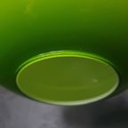 Vintage (diep)groene Space Age / Mid Century Hanglamp Met Kap Van Opaline Glas thumbnail 8