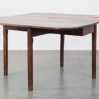 Charmante Antieke Eikenhouten Hangoor Eettafel Uit Eind 19e Eeuw thumbnail 4