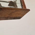 Antieke Vitrine Volkskunst Art Walnoot Bootje Vitrinekast thumbnail 8