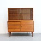 Vintage Wandmeubel Met Vitrine Teak thumbnail 13