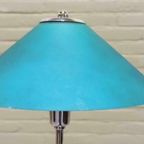 Vintage Frost Glass Tafellamp, Groen/Blauw thumbnail 11
