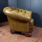 Vintage Leren Chesterfield Clubfauteuil In Barokstijl thumbnail 9