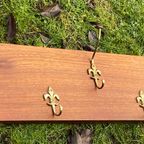 Vintage Messing Houten Kapstok thumbnail 19