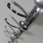 Aluminium Vintage Wandkapstok Met 5 Haken, Jaren 50 thumbnail 7