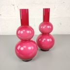 Duo Vintage Roze Opaline Vazen thumbnail 6