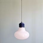 Vintage Witte Opaline Hanglamp, Jaren 70 thumbnail 10