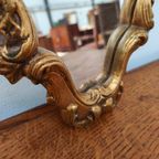 Vintage Hollywood Regency Spiegel Kuifspiegel Met Planchet thumbnail 7