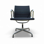 Ea 107 / 108 Alu- S / Eames / Vitra Office Chair / Black Hupsak Fabric / Chrome Frame thumbnail 9