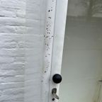 Vintage Metalen Originele Vitrinekast, Uit Ziekenhuis, Met Glasplaten, 60 Cm Breed thumbnail 7