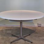 Vintage Eettafel Pastoe Witte Uitschuifbare Tafel Ovaal thumbnail 4