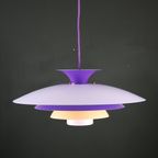 Geweldig Uitziende Paars, Zalm En Roze Gelakte Deense Designlamp - Xl-Model - Formlight - Denemar thumbnail 7