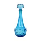 Vintage Kobalt Blauwe Karaf 0,5L Glas Made In Belgium thumbnail 5