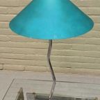 Vintage Frost Glass Tafellamp, Groen/blauw thumbnail 7