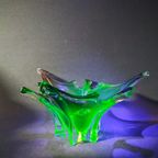 Murano Sommerso Uranium Glas Schaal  - Cenedese thumbnail 2