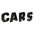 Grote Metalen Letters Cars Zwart Gelakt Reclame Mancave thumbnail 15