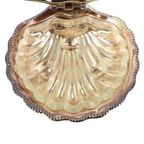 Vintage Coquille Schelp Boterschaal Mes Verzilverd Metaal Queen Anne thumbnail 14