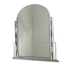 Art Deco Spiegel Met Geslepen Glas In Aluminium Lijst, Jaren 30 thumbnail 10
